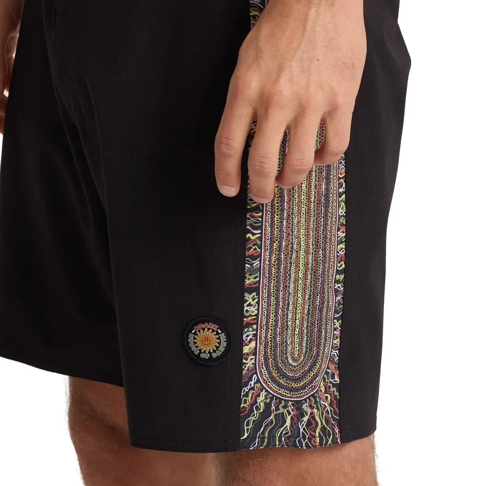 Roark House of Darwin The Passage Boardshorts Black Hemp Blend Size 32 NWT